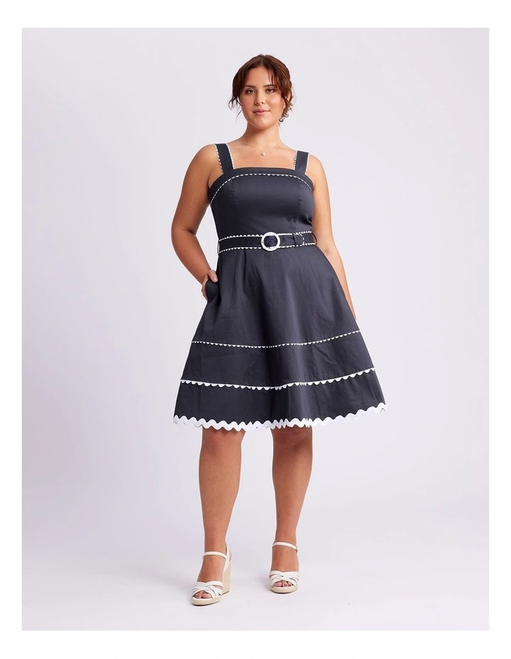 Ric To My Rac Dress in Navy