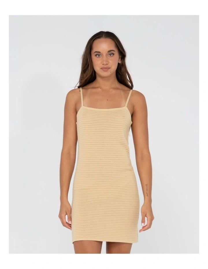 Harri Knitted Mini Dress in Natural
