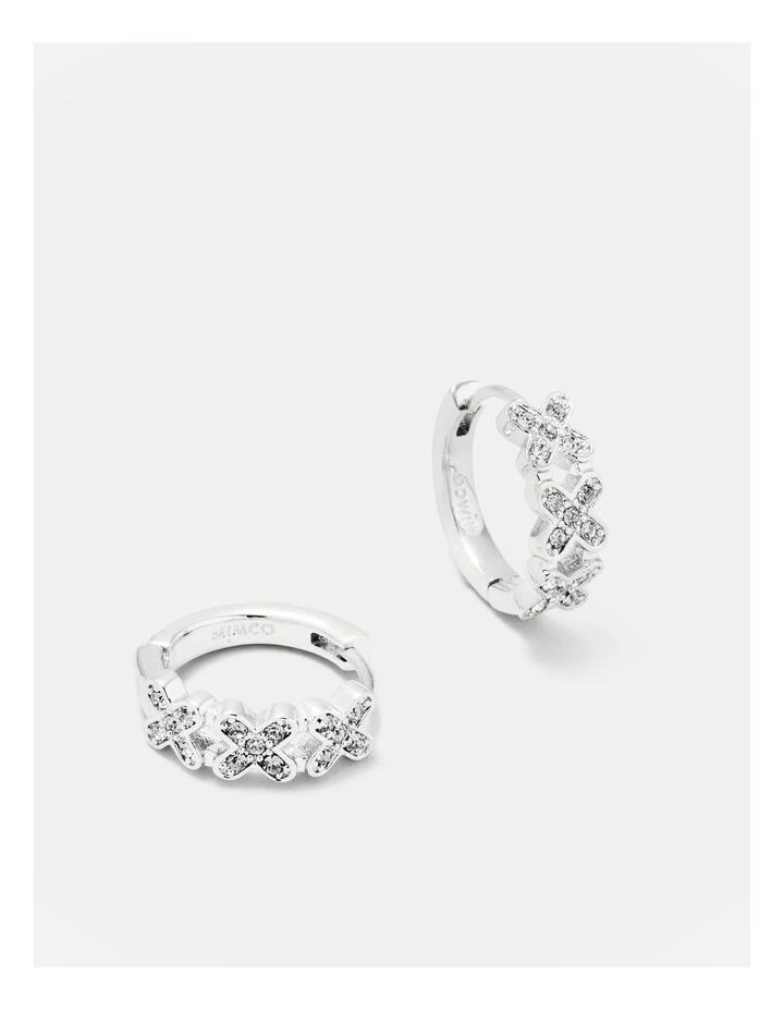 Daydream Huggie Hoop Earrings in Silver