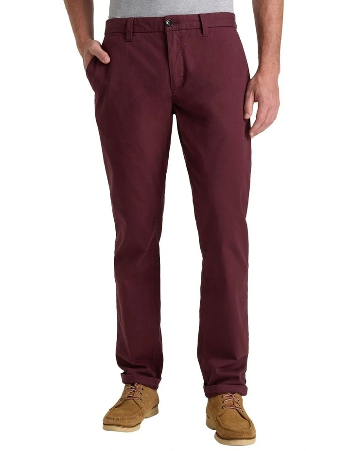 Reed Dobby Chino in Deep Burgundy