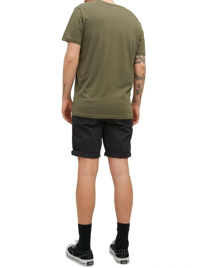 Bowie Stretch Chino Shorts in Black