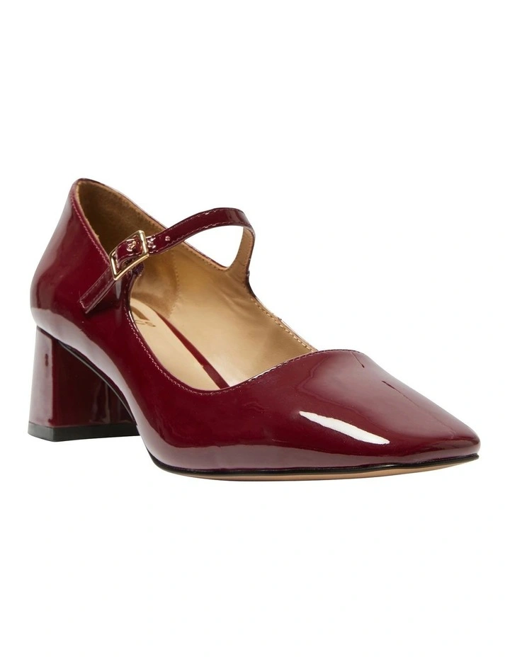Tempt Heeled Shoes in Wine Patent
