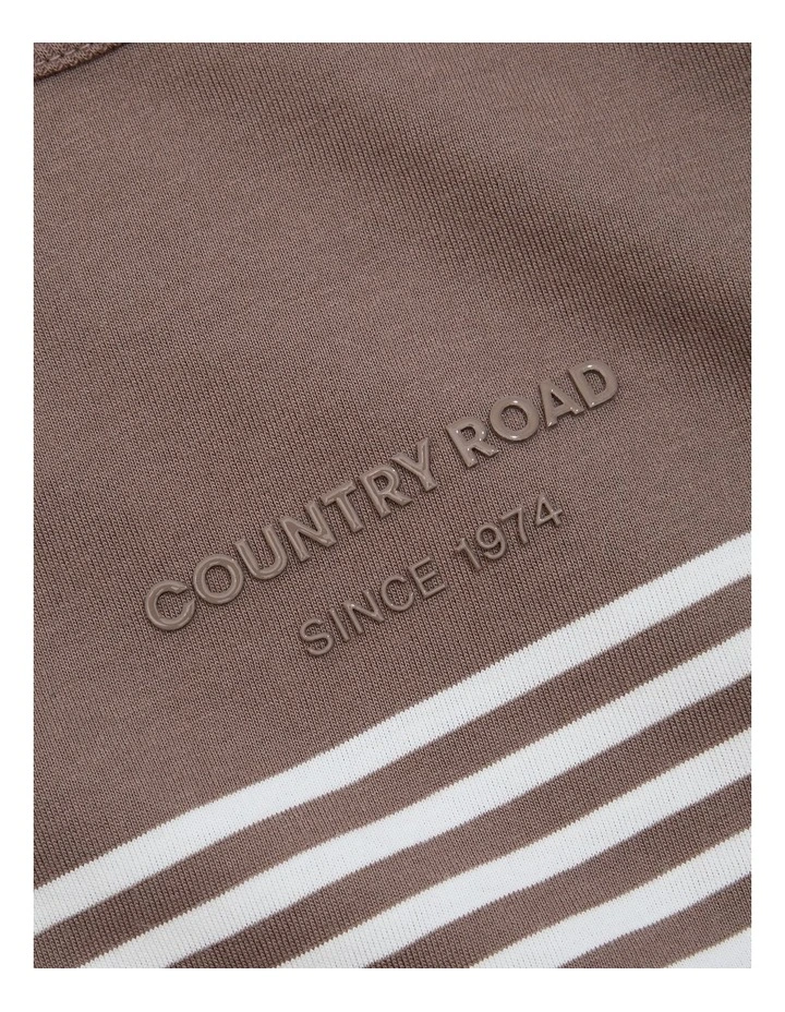 Modern Logo Stripe T-shirt in Chocolate