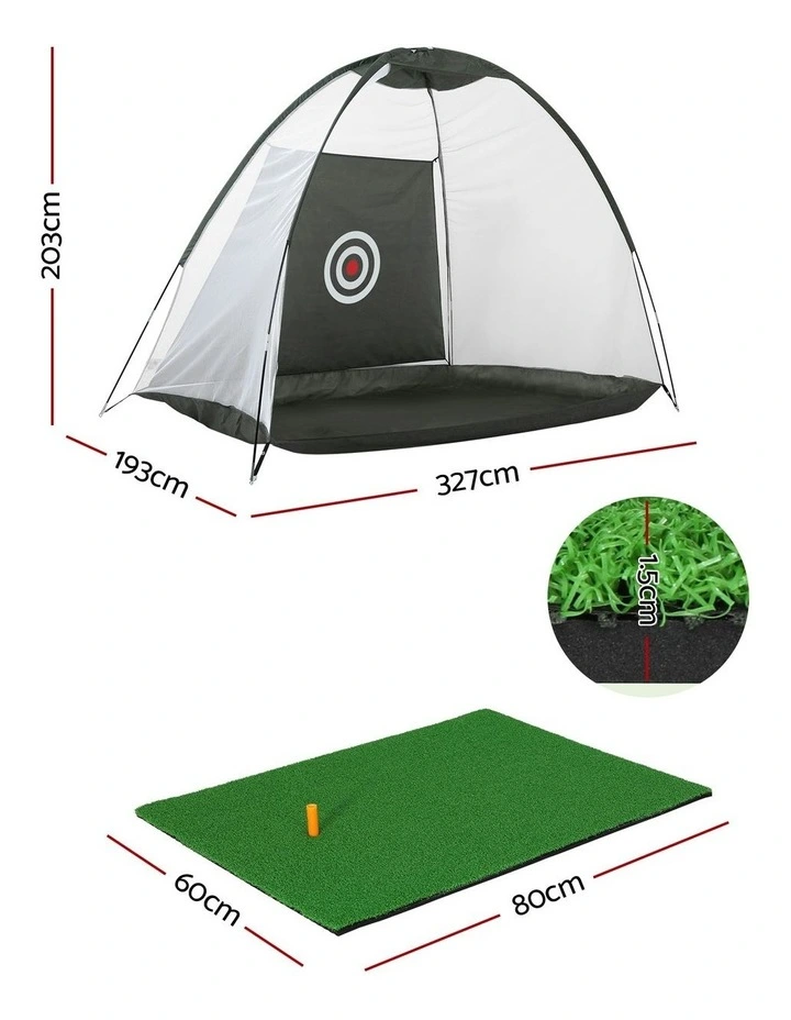 Golf Practice Net and Training Mat Set