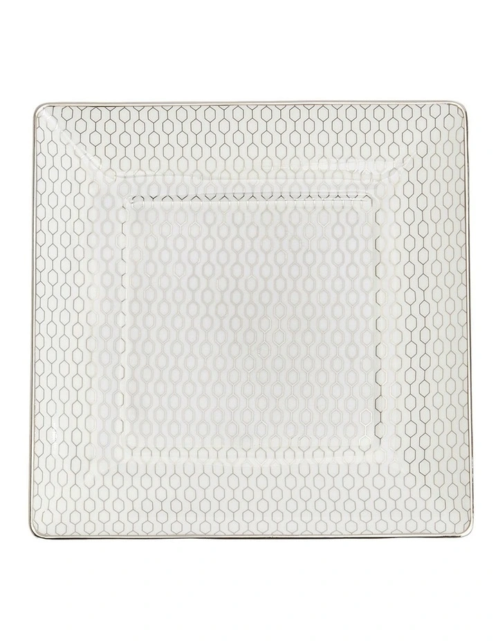 Gio Tray 14.9cm Set of 2 in Platinum