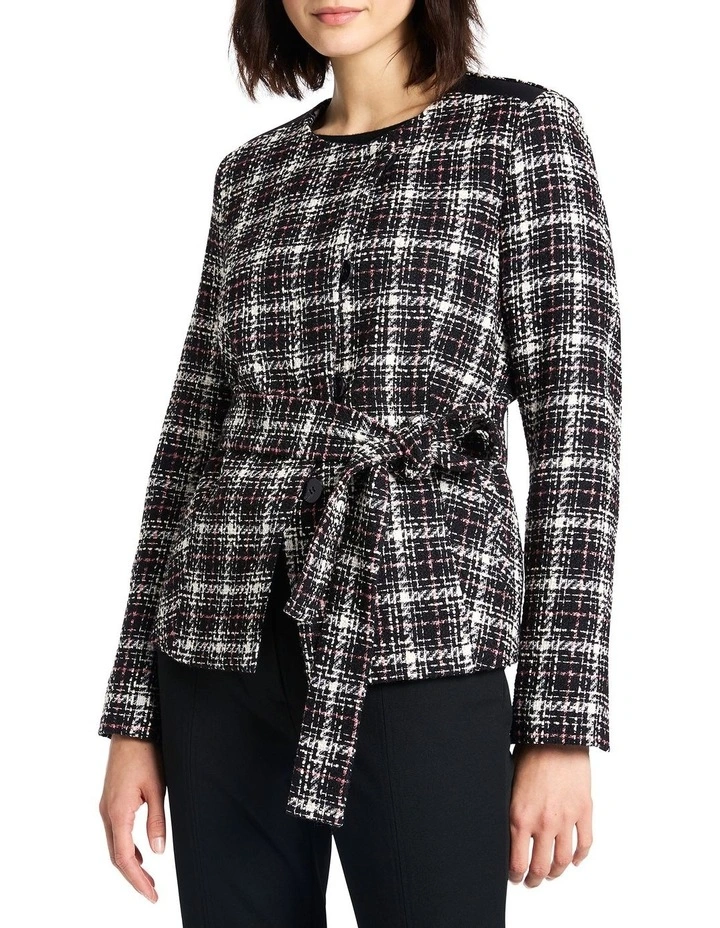 Emry Tweed Jacket in Black Check