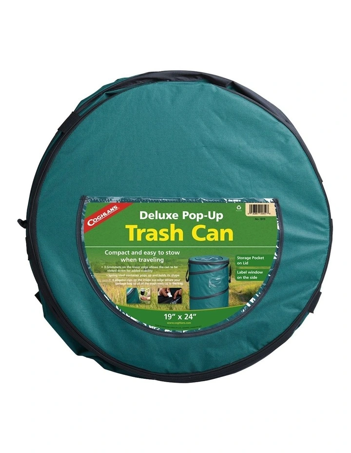 Deluxe Pop Up Trash Can in Green
