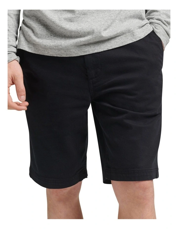 Officer Chino Shorts in Black
