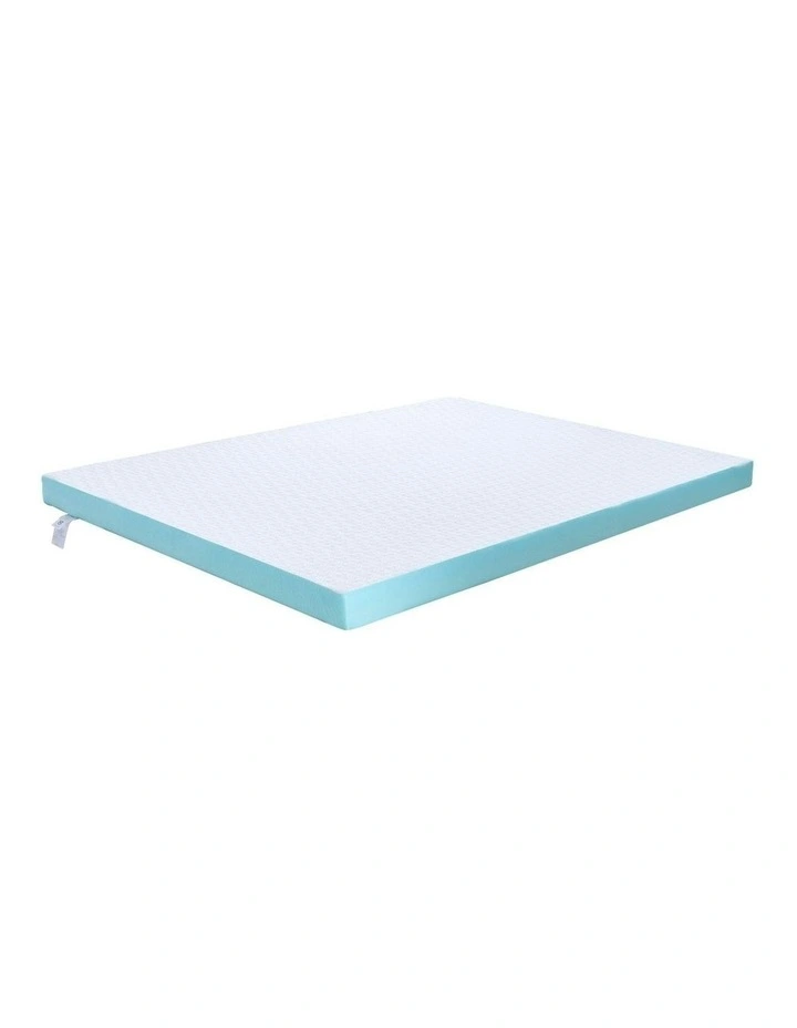 Dual Layer Gel Infused Memory Foam Mattress Bed Topper 4-inch Single in White