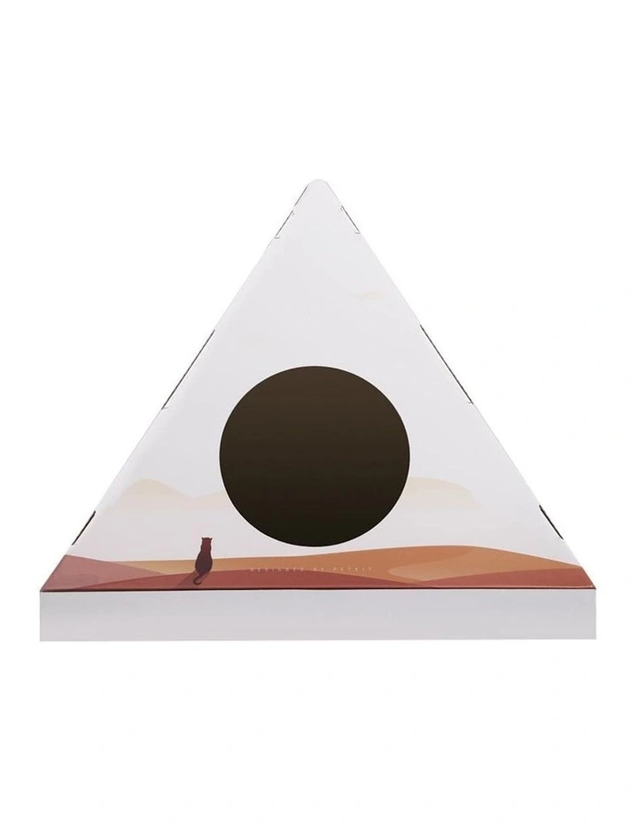 Cardboard Cat Scratcher Pyramid House in Multi