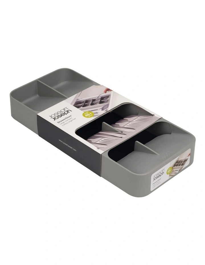 Drawer Store Large Compact Cutlery Organiser in Grey