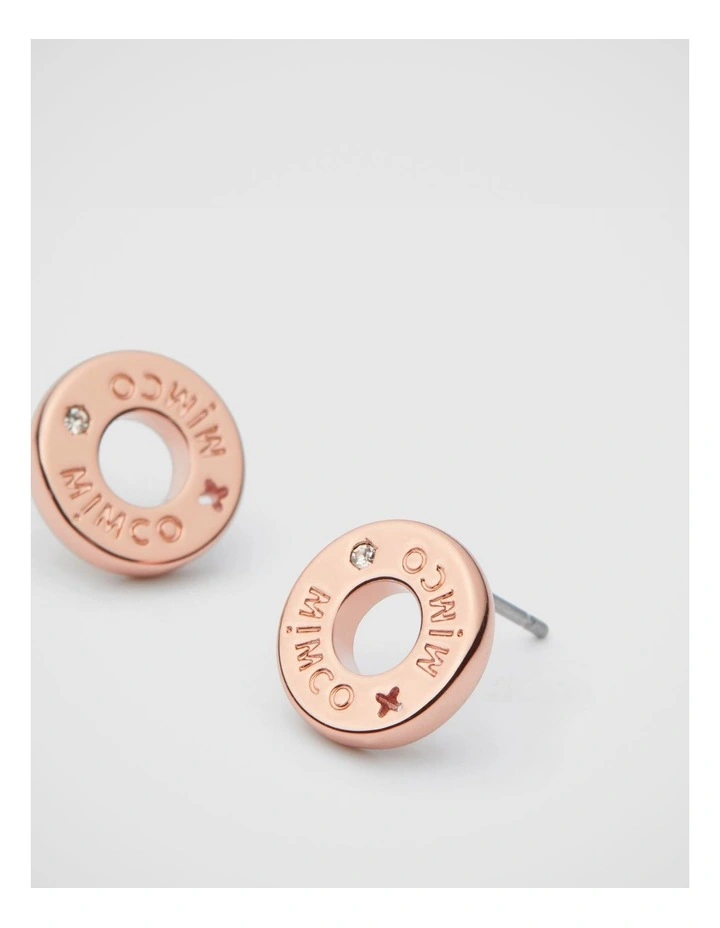 Buoy Stud Earrings in Rose Gold