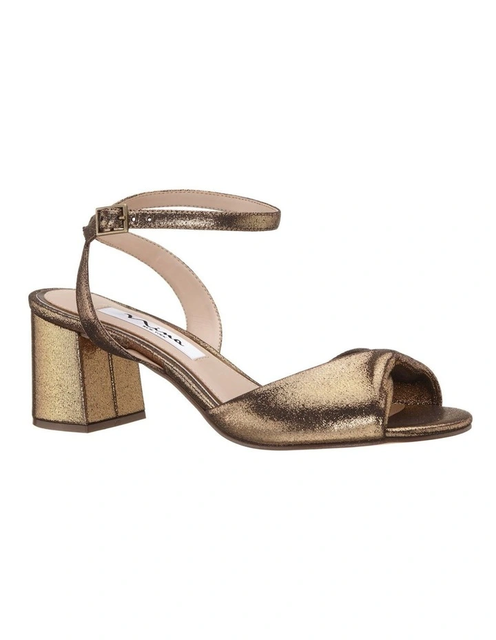 Nigelia Sandals in Bronze Reflective Suede