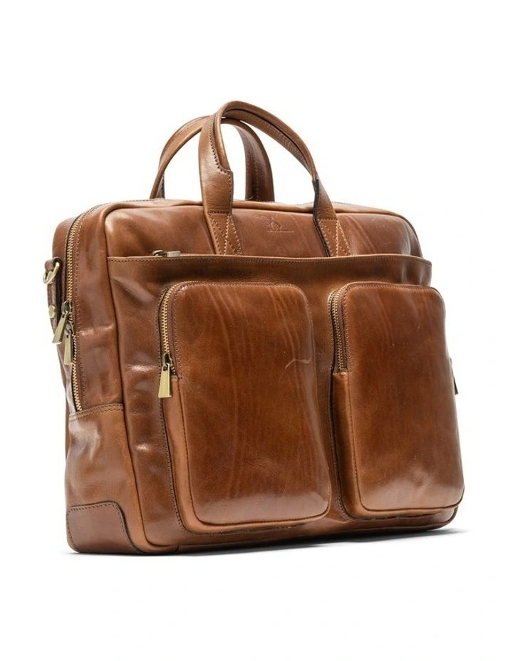 Cambridge Briefcase in Cognac