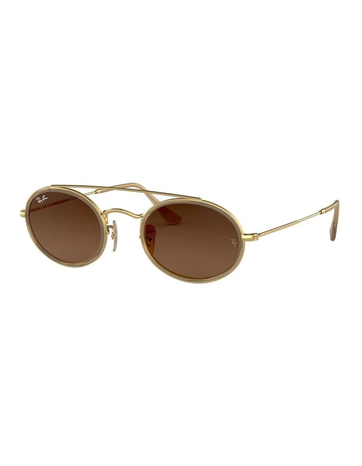 Oval Double Bridge Gold RB3847N Sunglasses