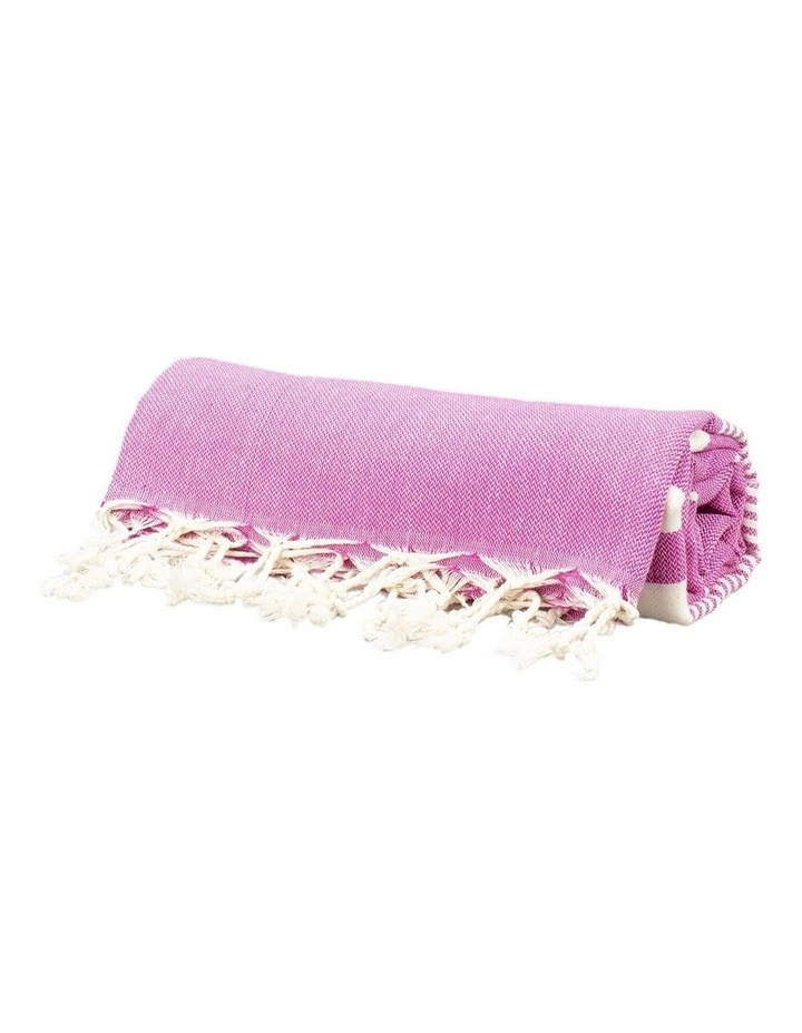 Thin Turkish Towel in Fuchsia