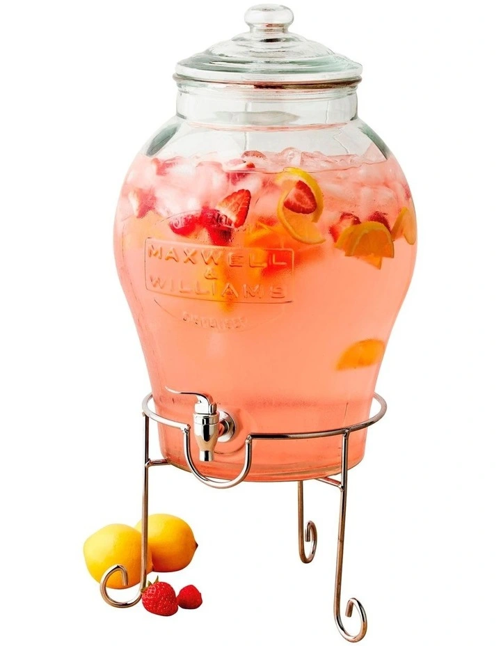 Olde English Beverage Drink Dispenser With Stand 11L in Silver