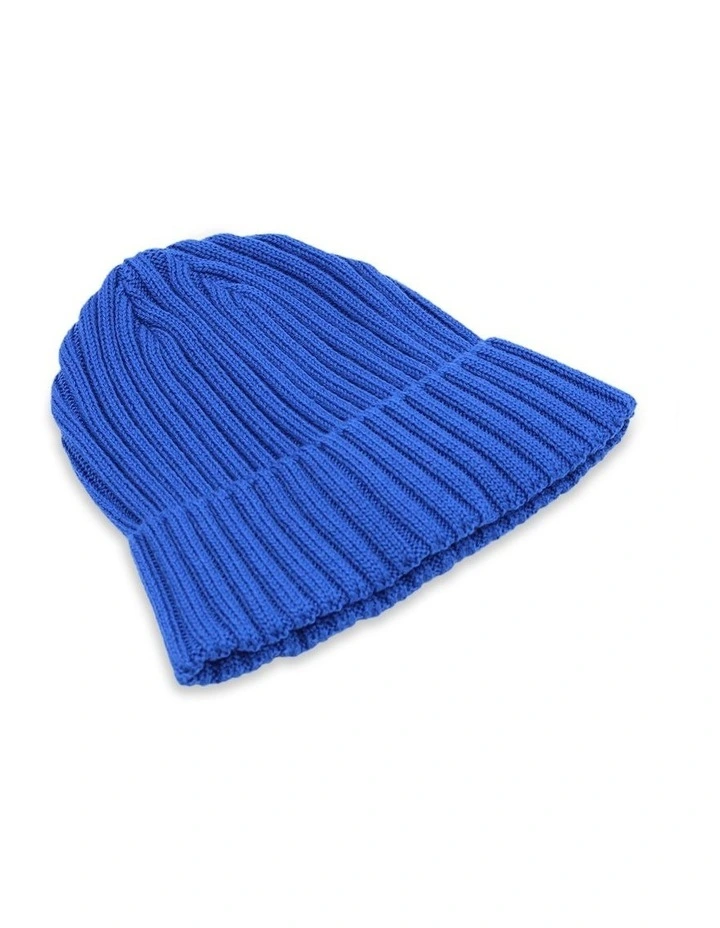Tucker Merino Wool Beanie in Royal Blue