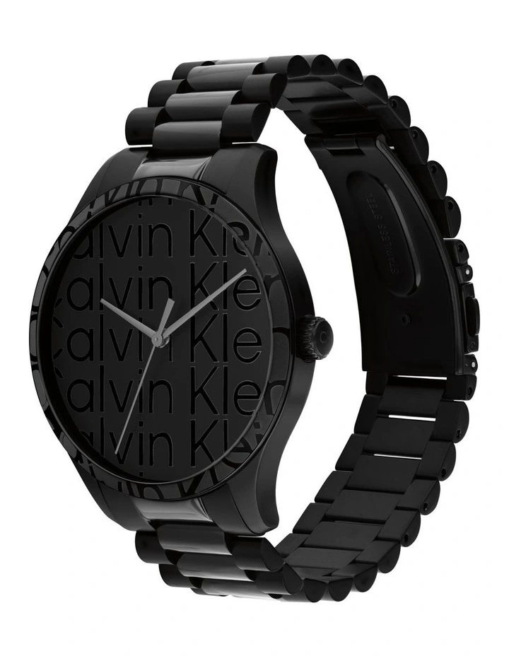 Iconic Stainless Steel Watch in Black
