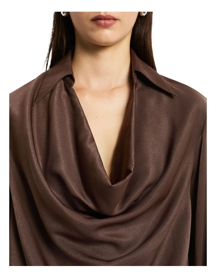 Sweet Disposition Blouse in Carob