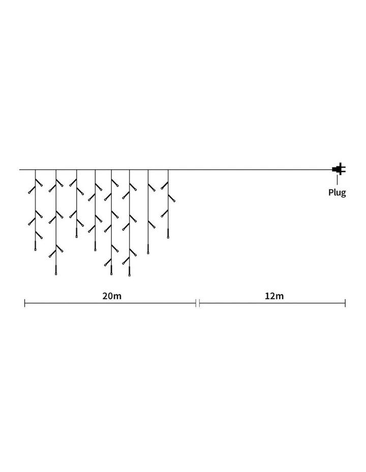 800 LED Curtain Fairy String Lights