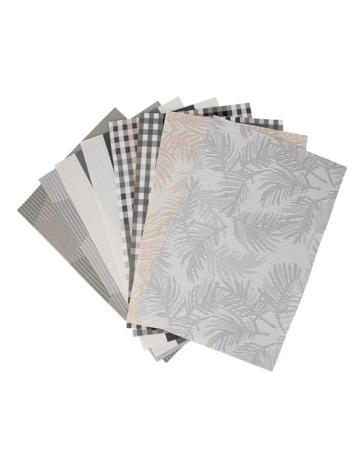 Table Accents Placemat 45x30cm Frond in Light Grey