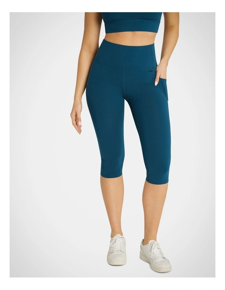 Luxesoft Pocket 3/4 Tights in Sea Blue