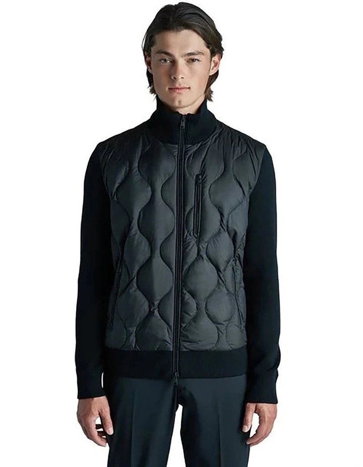Sweater Knit Puffer in Black