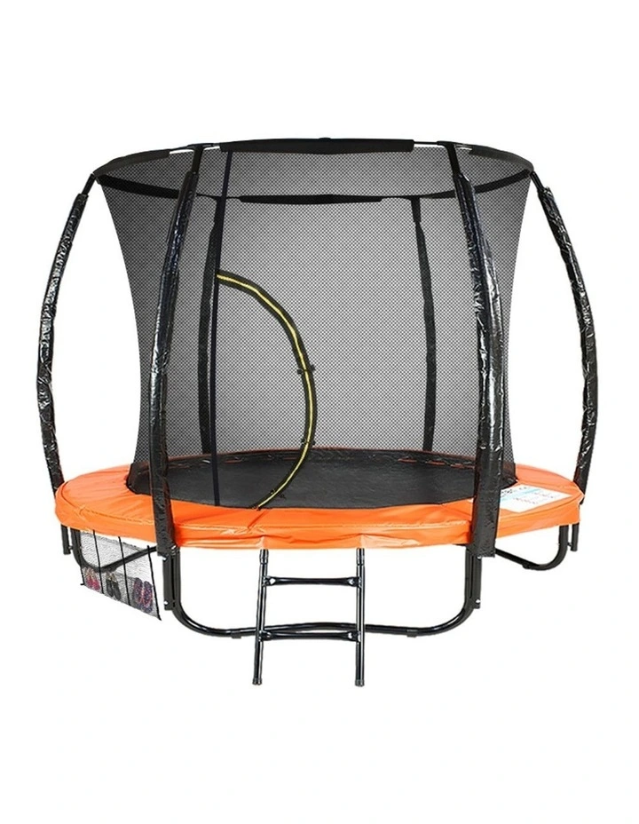 6ft Trampoline Round Free Safety Net Spring Pad Cover Mat LadderOrange