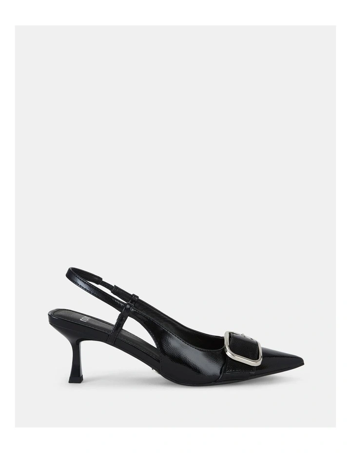 Isera Heels in Black Patent