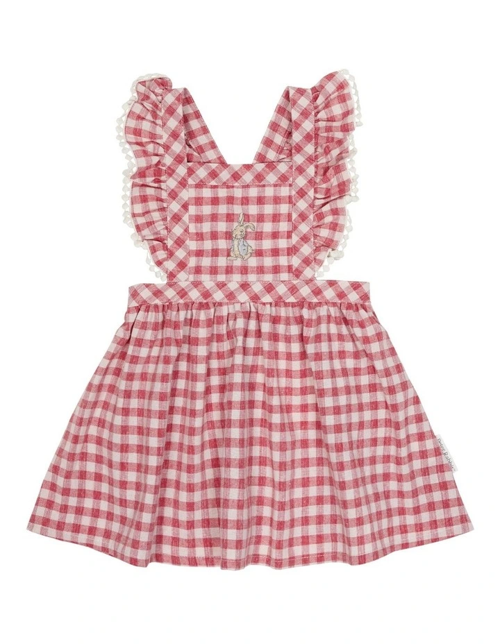 Chrismas Pinafore Dress in Red