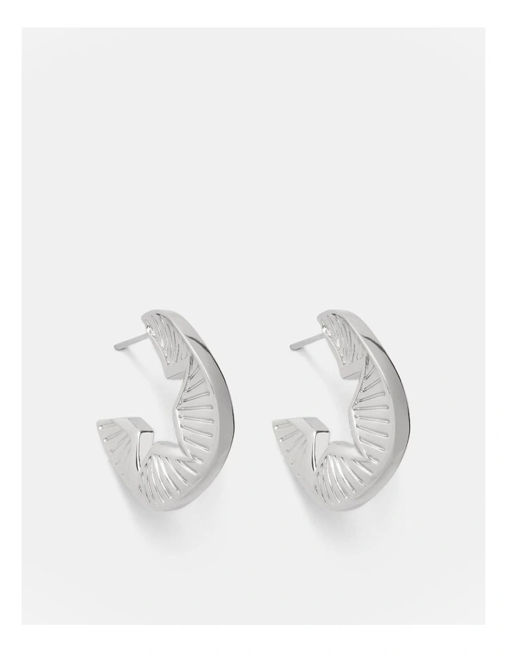 Estoile Hoop Earrings in Silver