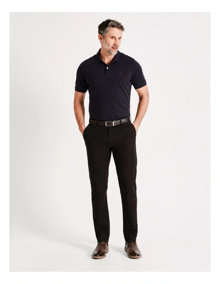 Breckland Stretch Textured Chino Pant in Charcoal