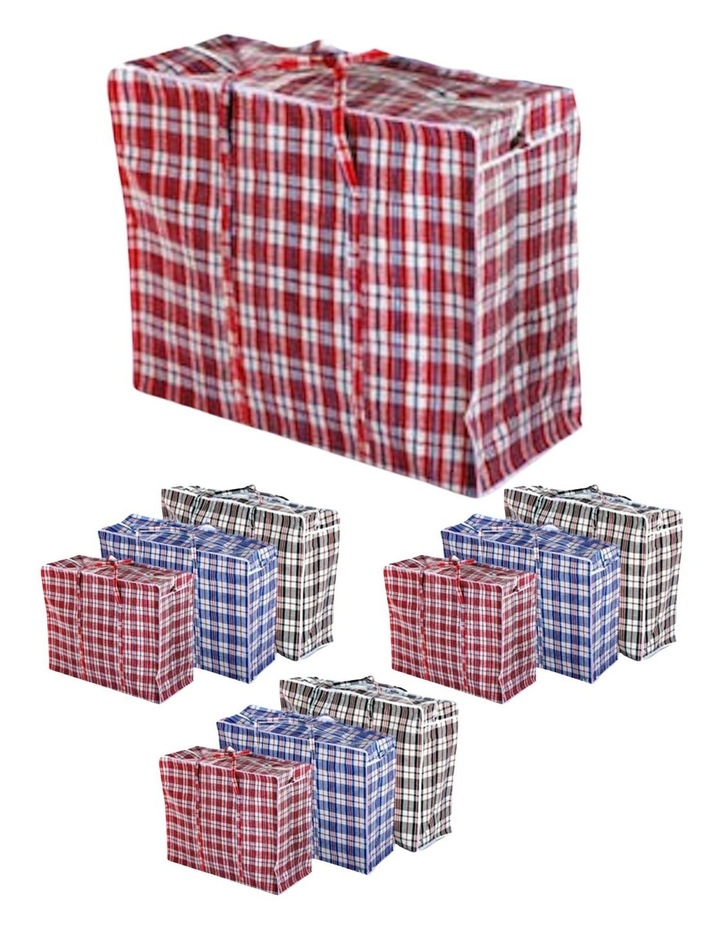 Large Stripe Bag Packing Storage Strip Zip Shopping Travel in Assorted