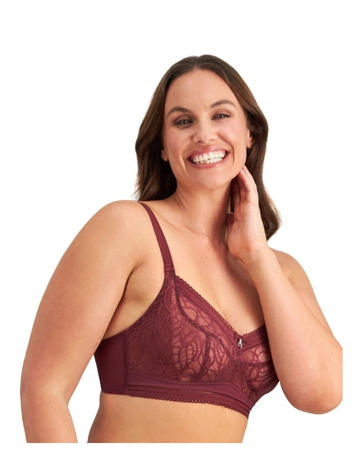 Mysterious Wire Free Bra in Windsor Wine