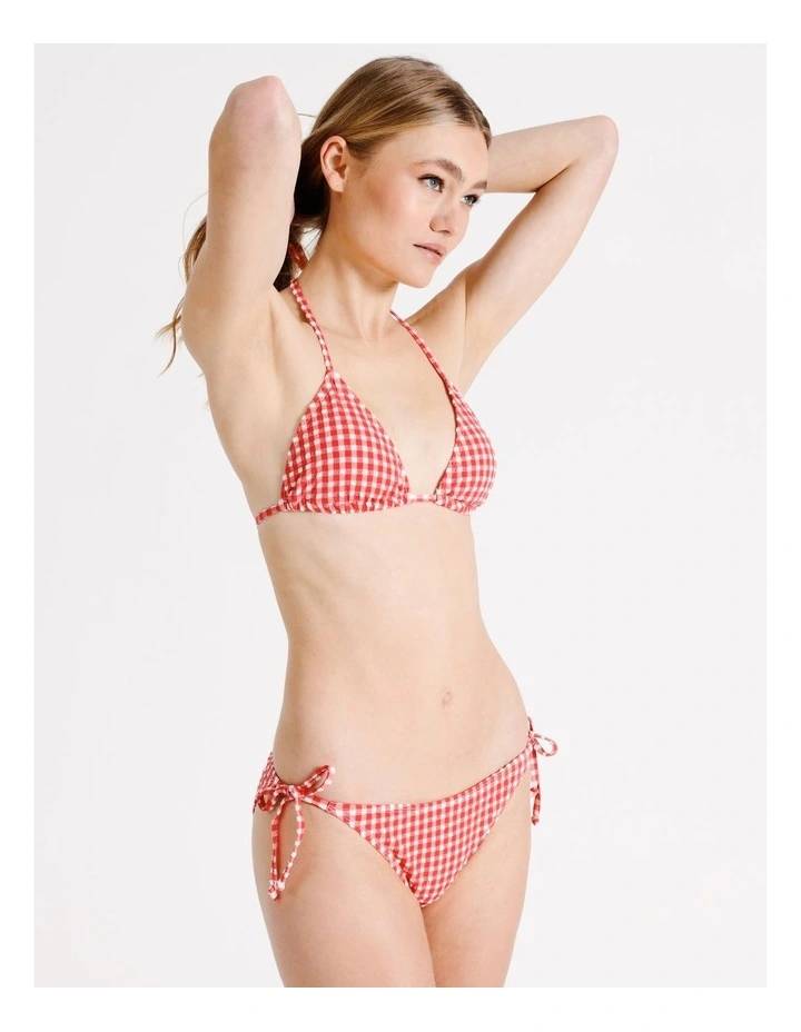 Sorrento Bikini Bottoms in Fuchsia Gingham