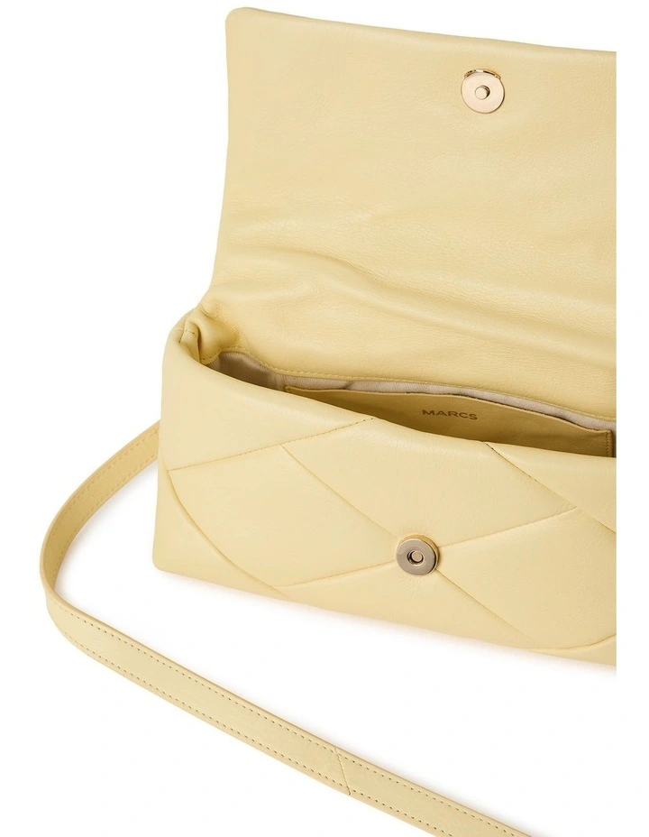 Tash Quilted Leather Bag in Lemon