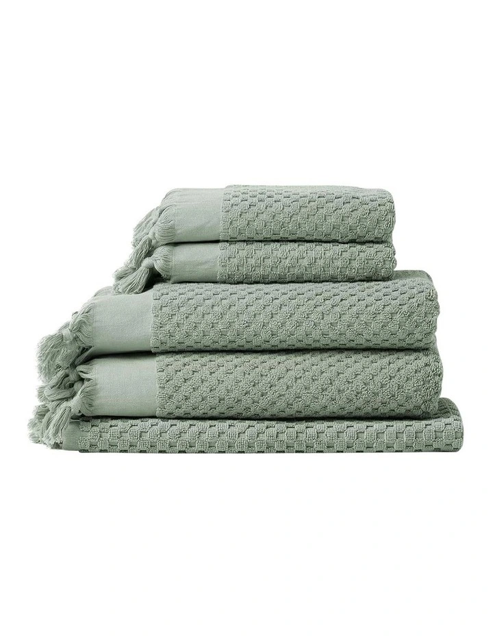 Milos Bath Towel Set in Sage