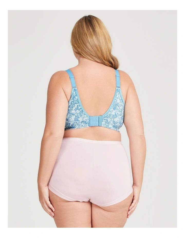 Wirefree Cotton Soft Cup Bra in Lace Print