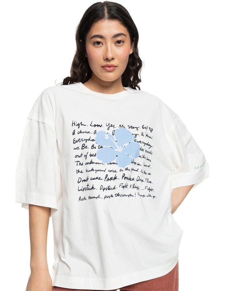 Sweet Shine Oversized T-shirt in Snow White