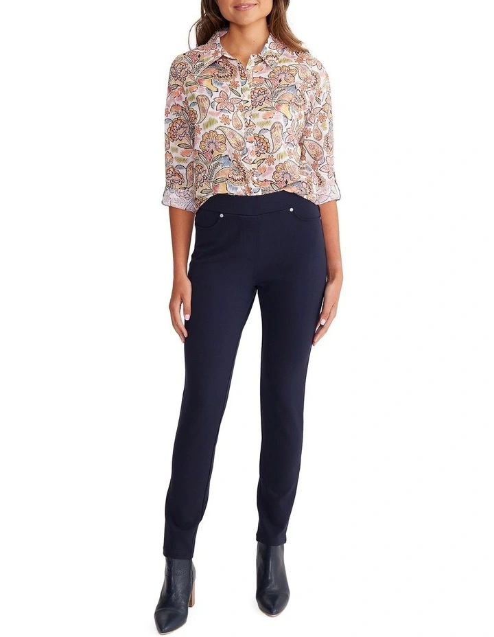 Pull On Super Stretch Pant in Blue