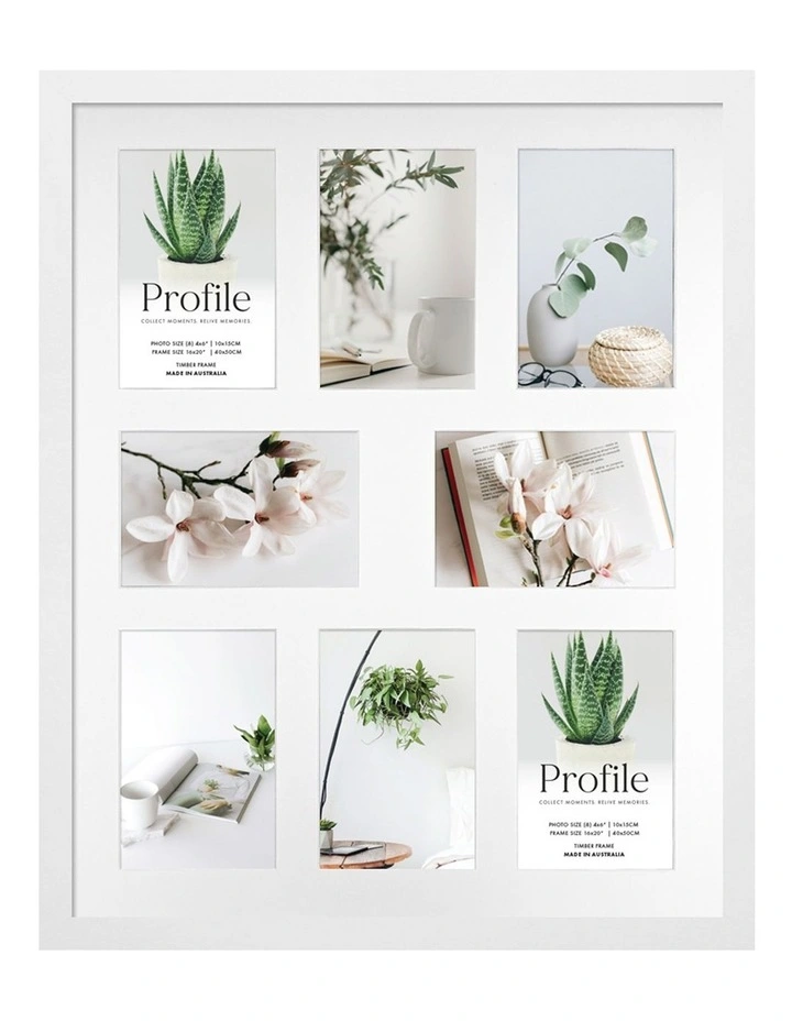 Decorator Photo Frame 40x50/10x15 cm in White