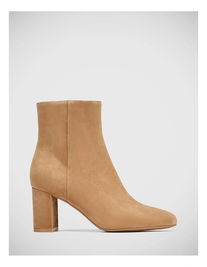 Kimberly Suede Leather Ankle Boot in Hazel