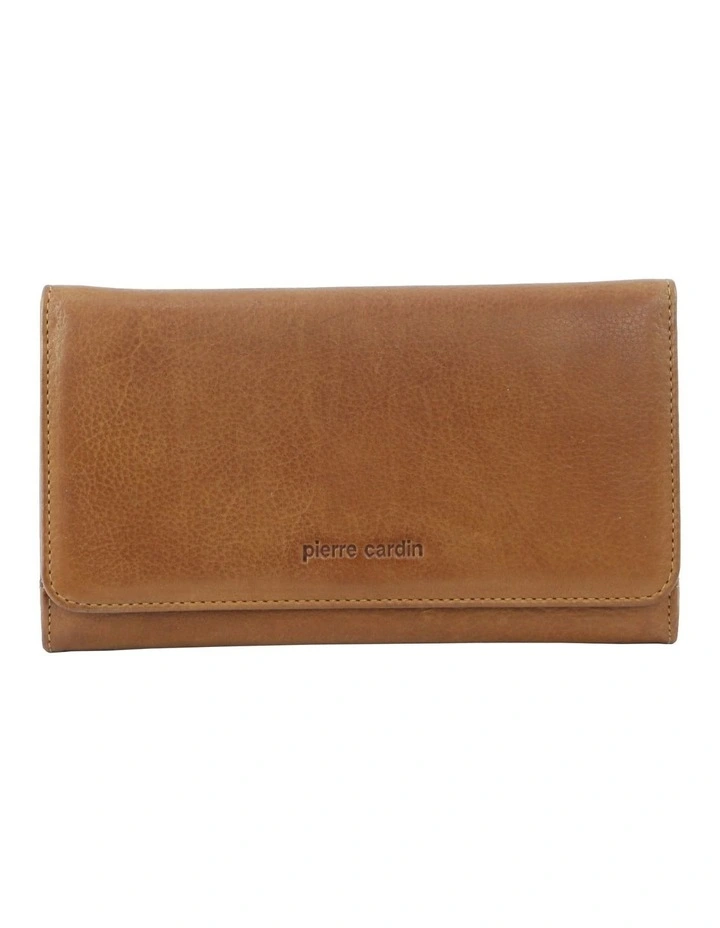 Italian Leather Multi-Compartment Wallet in Cognac