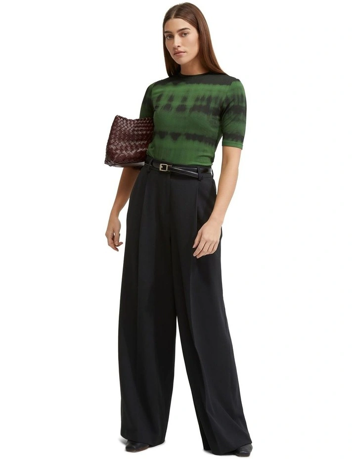 Imogen Crew Neck Printed T-Shirt in Green