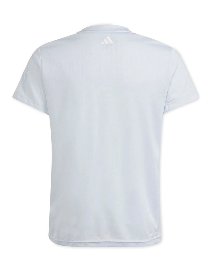 Essentials Aeroready Regular-Fit Logo T-shirt in Halo Blue/White