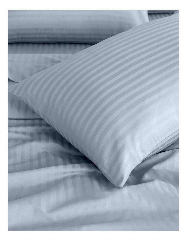 Damask 1200TC Cotton Sateen Sheet Set in Blue King