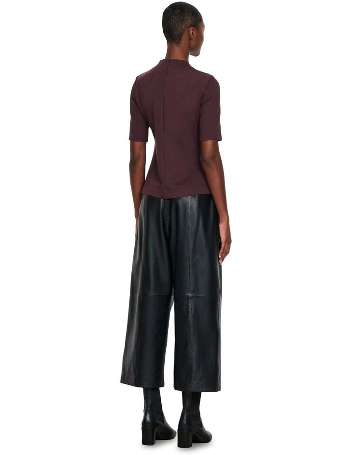 Ponte V Neck Top in Fudge