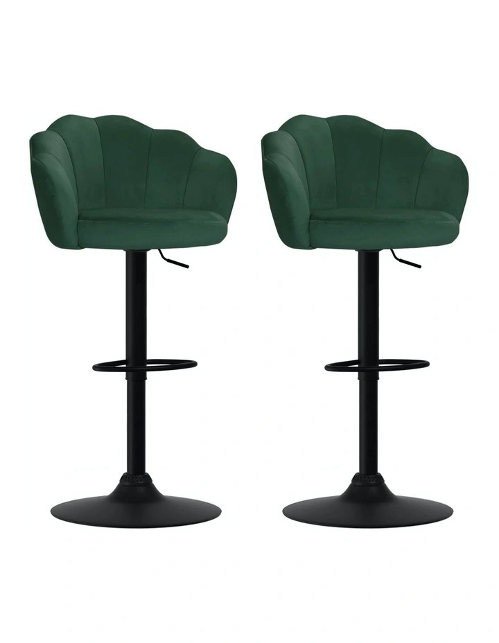 Nessah Swivel Kitchen Bar Stools Chair in Green