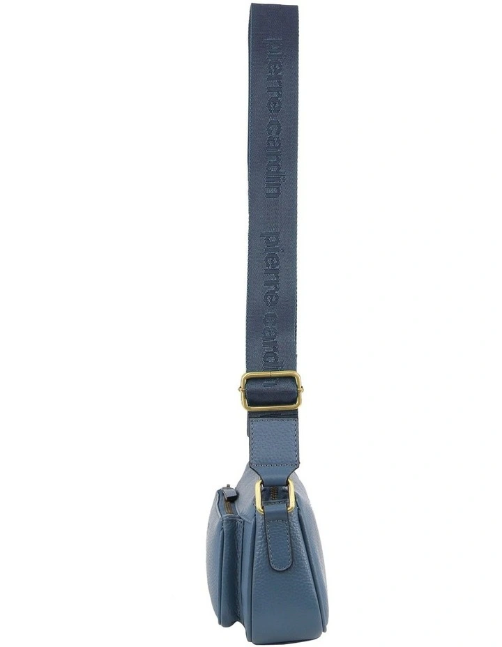 Leather Cross-Body Bag in Blue
